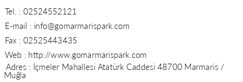 Marmaris Park Otel telefon numaralar, faks, e-mail, posta adresi ve iletiim bilgileri
